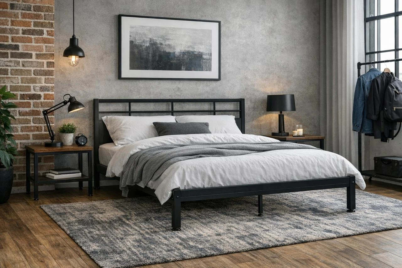 Кровать с металлическим основанием: прочная кровать с металлическим каркасом | Neoth