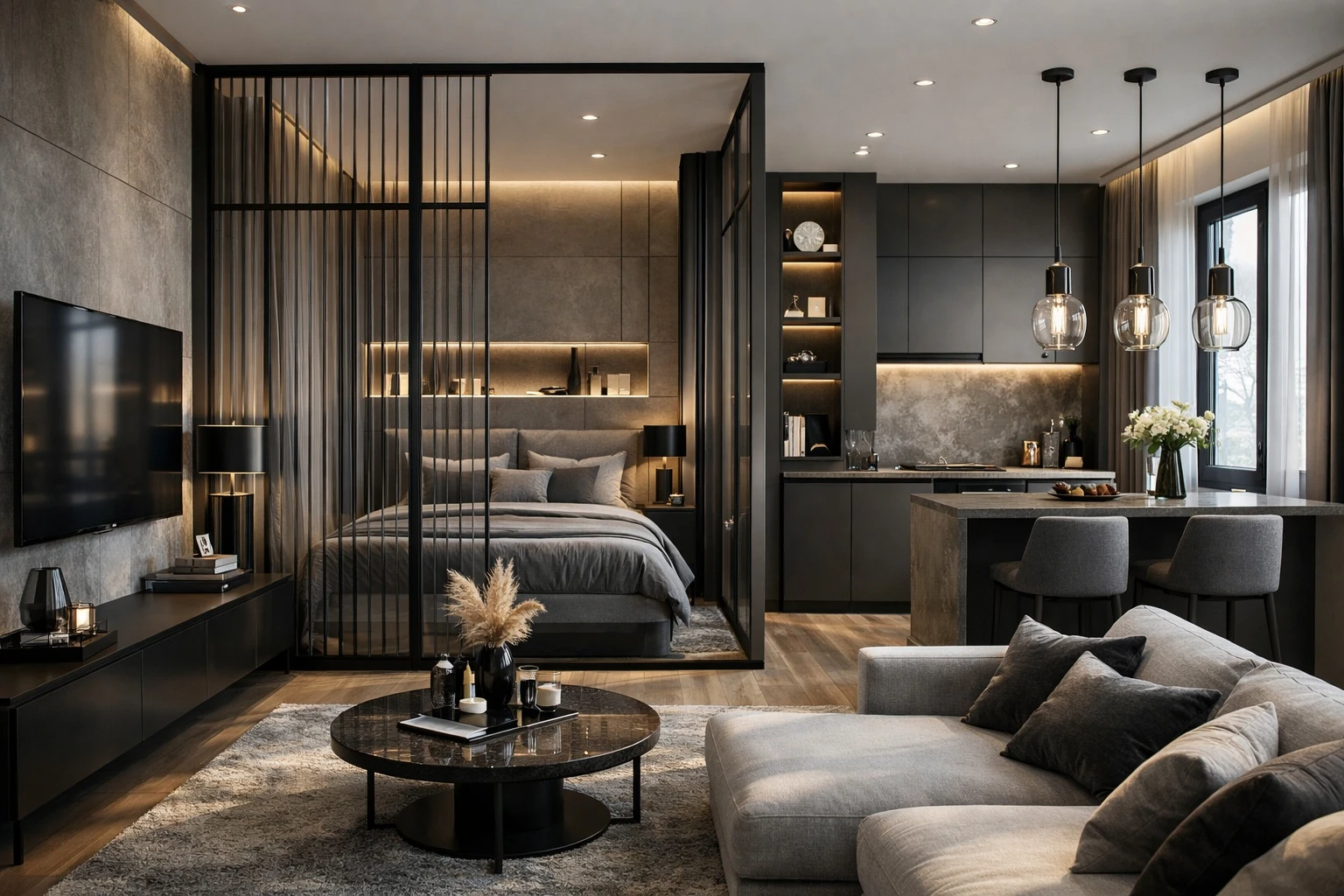 Как визуально разделить квартиру-студию: организация пространства в квартире | Neoth